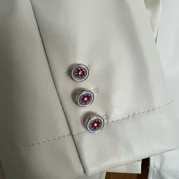 STAUD vegan leather white blazer never worn - Picture 6 of 6